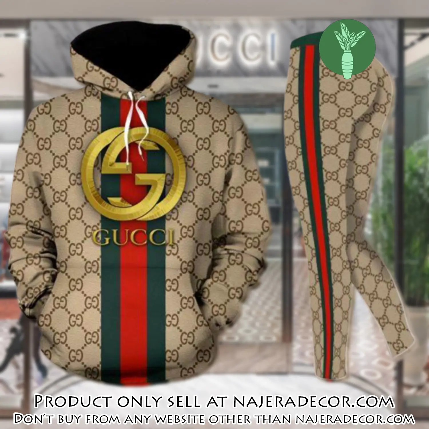 Gucci stripe hoodie legging set luxury for women xzt njr2609691